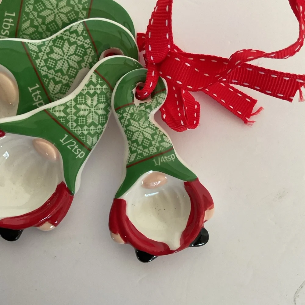 Christmas Gnomes ceramic Measuring spoons